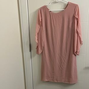 Grace Karin Soft Pink Long Sleeve Dress